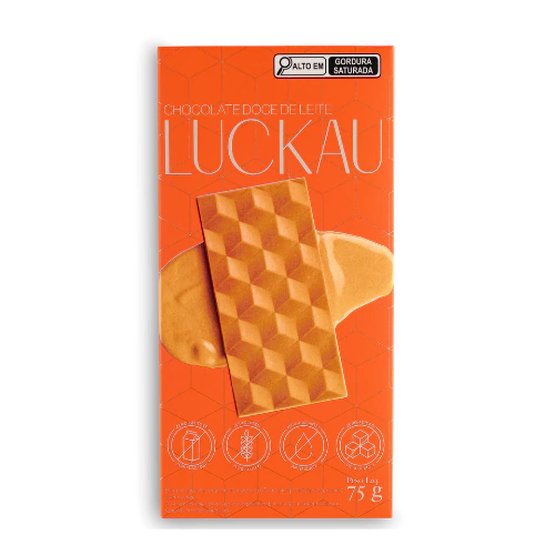 BARRA DE CHOCOLATE DOCE DE LEITE 75G - LUCKAU