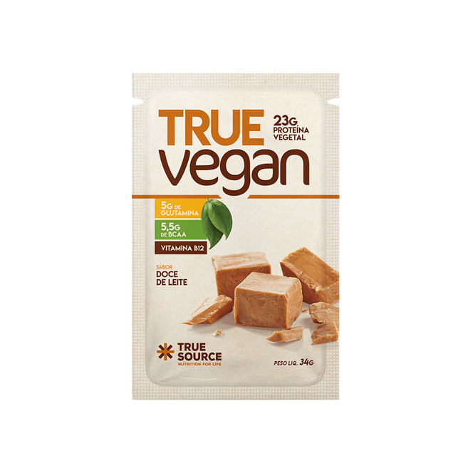TRUE WHEY VEGAN DOCE DE LEITE SACHÊ 34G - TRUE SOURCE