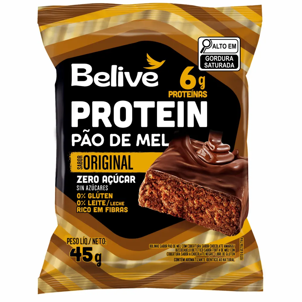 PÃO DE MEL PROTEIN ZERO - BELIVE
