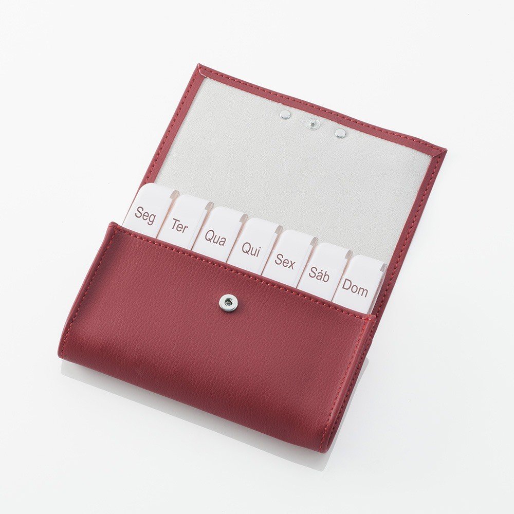 ORGANIZADOR DE COMPRIMIDOS LIBERTY V4 - VERMELHO - PILBOX
