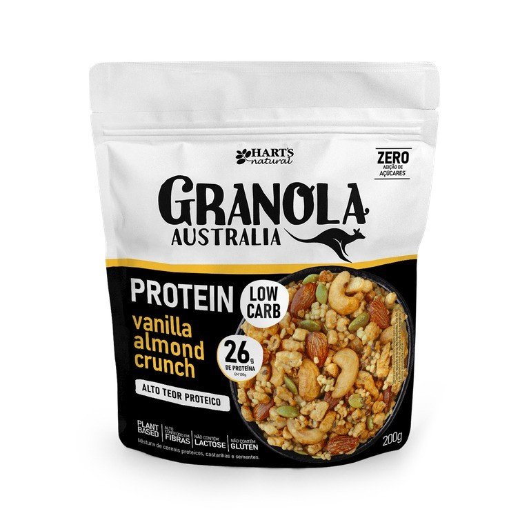 GRANOLA KETO PROTEIN VANILLA, ALMOND, CRUNCH 200G - HART'S NATURAL
