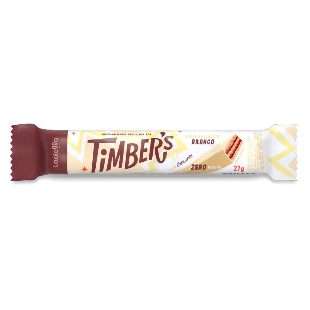 TIMBERS WAFER DE CHOCOLATE BRANCO ZERO - LACIELLA