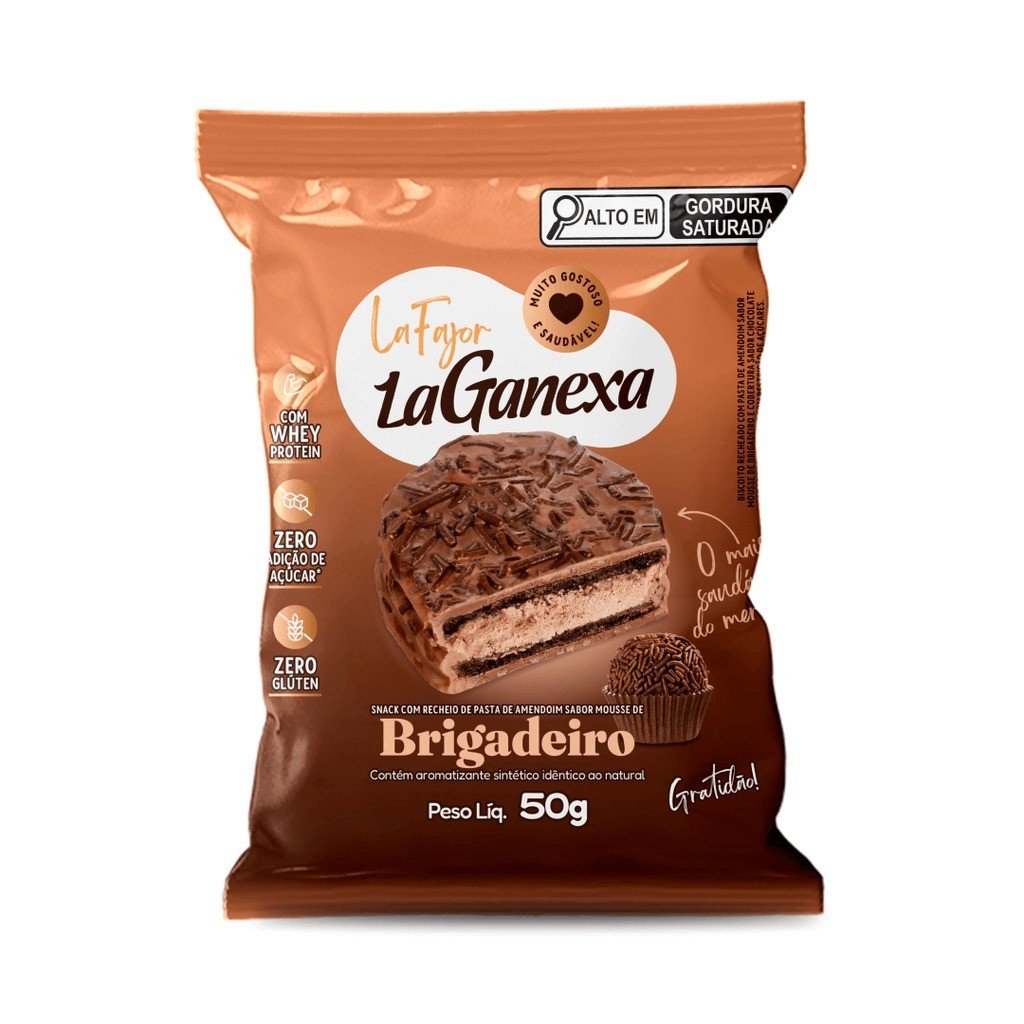 LAFAJOR COM AMENDOIM COM MOUSE DE BRIGADEIRO PROTEICO 50G - LA GANEXA