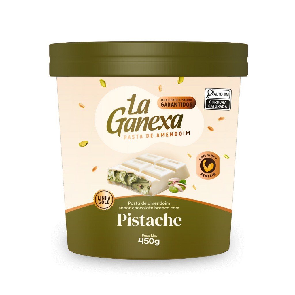 PASTA DE AMENDOIM SABOR PISTACHE 450G - LA GANEXA