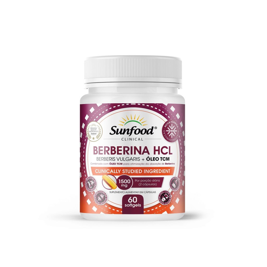 BERBERINA HCL + ÓLEO TCM 60CAP - SUNFOOD