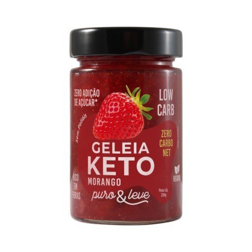 GELEIA KETO MORANGO 230G - PURO E LEVE