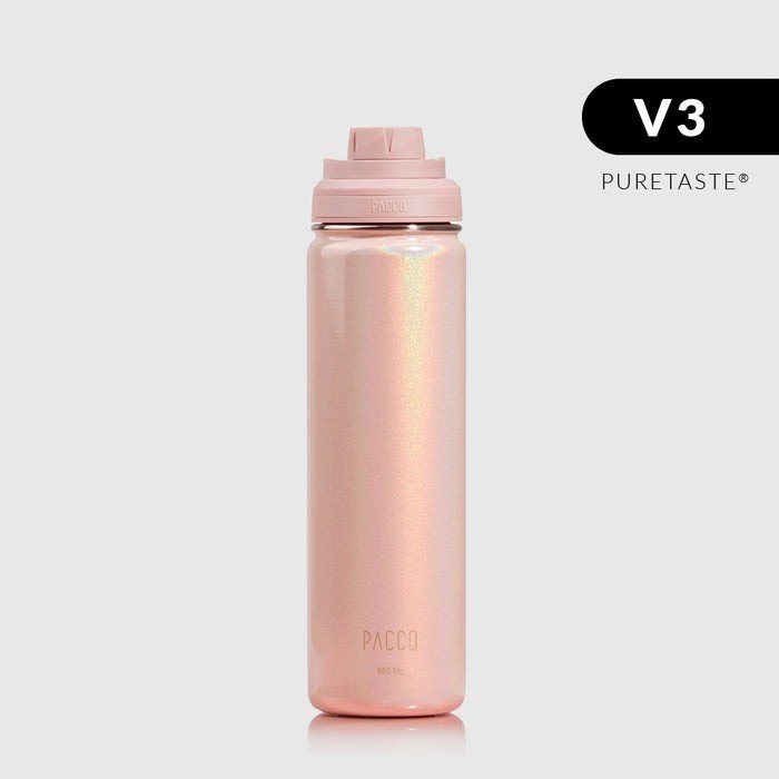 GARRAFA TÉRMICA HYDRA V3 650ML - QUARTZO ROSA - PACCO