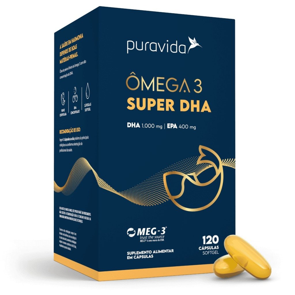 ÔMEGA 3 SUPER DHA 120CAP - PURA VIDA