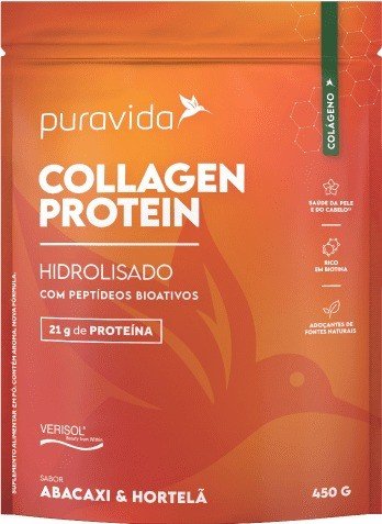 COLLAGEN PROTEIN ABACAXI E HORTELÃ 450G - PURA VIDA