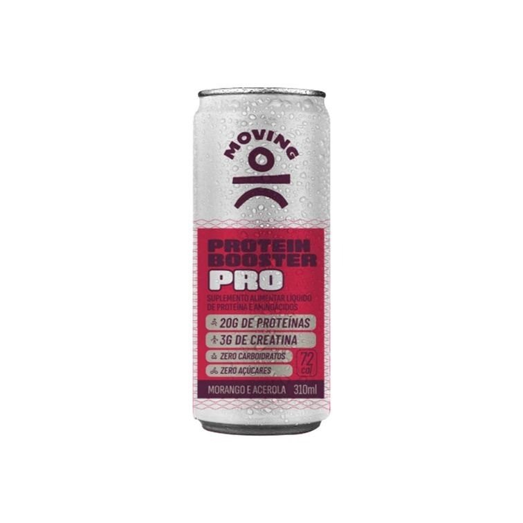 BEBIDA PROTEICA COM CREATINA PROTEIN BOOSTER PRO MORANGO ACEROLA 310ML - MOVING