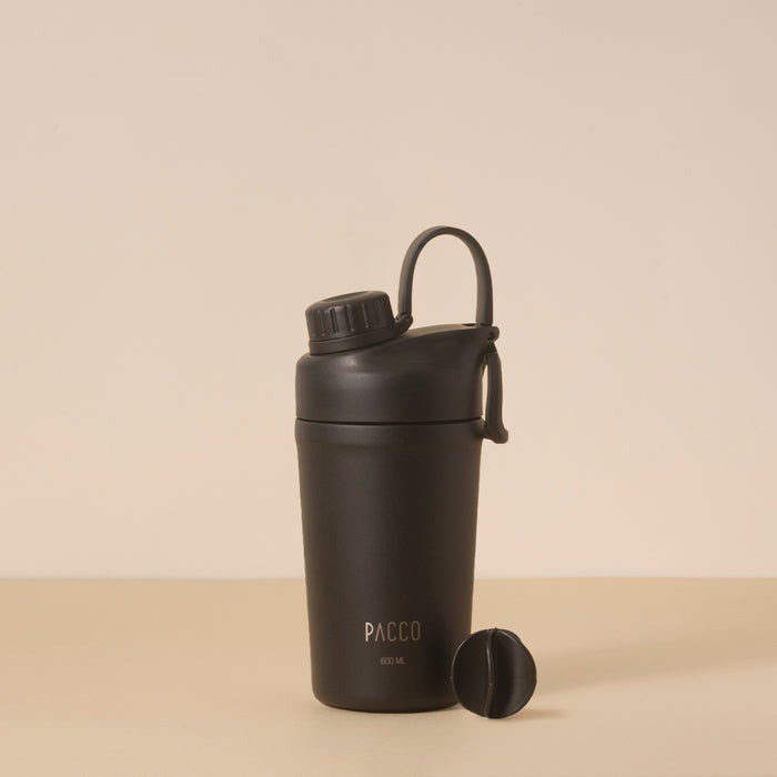 COPO TÉRMICO SHAKER 600ML - PRETO - PACCO