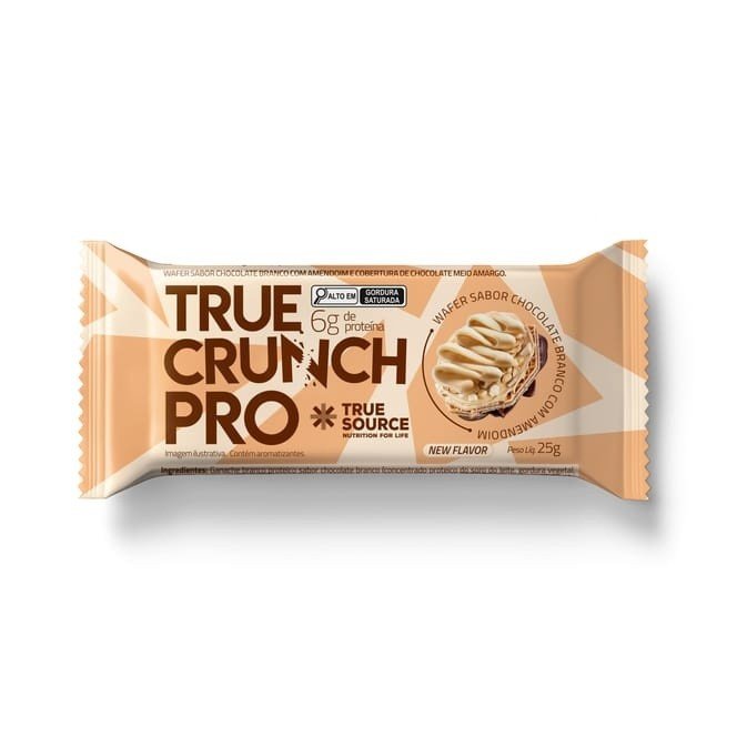TRUE CHUNCH PRO WAFER CHOCOLATE BRANCO COM AMENDOIM - TRUE SOURCE