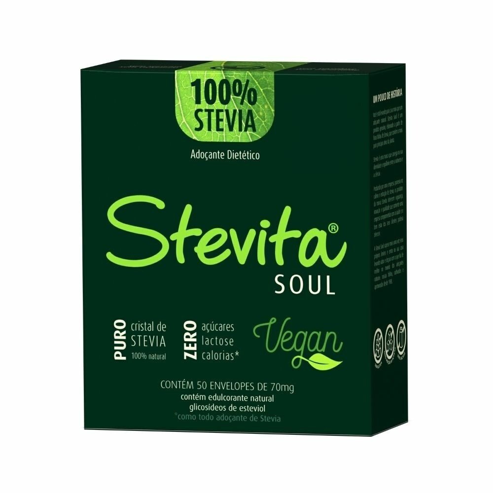 ADOCANTE 100% STÉVIA SOUL 50 ENVELOPES - STEVITA