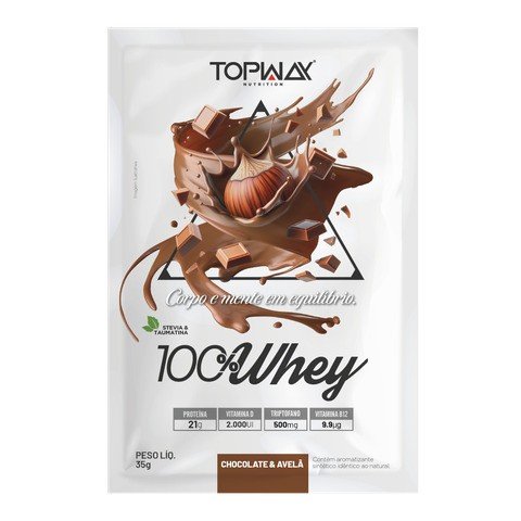WHEY PROTEIN CHOCOLATE COM AVELÃ (SACHÊ) - TOPWAY