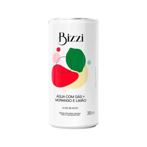 ÁGUA COM GÁS MORANGO E LIMÃO - BIZZI