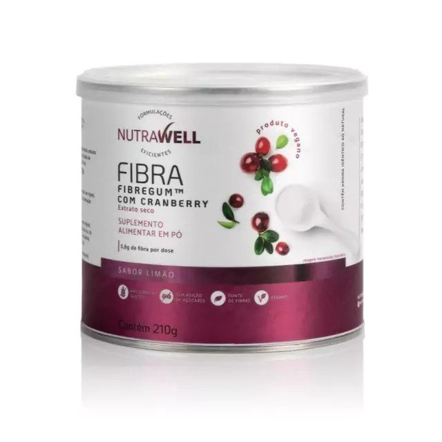 FIBRA FIBREGUM CRANBERRY 210G - NUTRAWELL