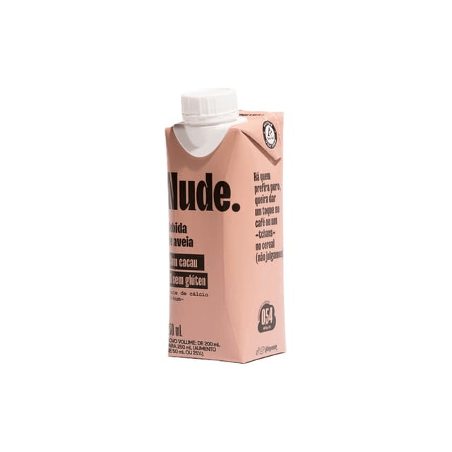 BEBIDA DE AVEIA ORGÂNICA CACAU 250ML - NUDE