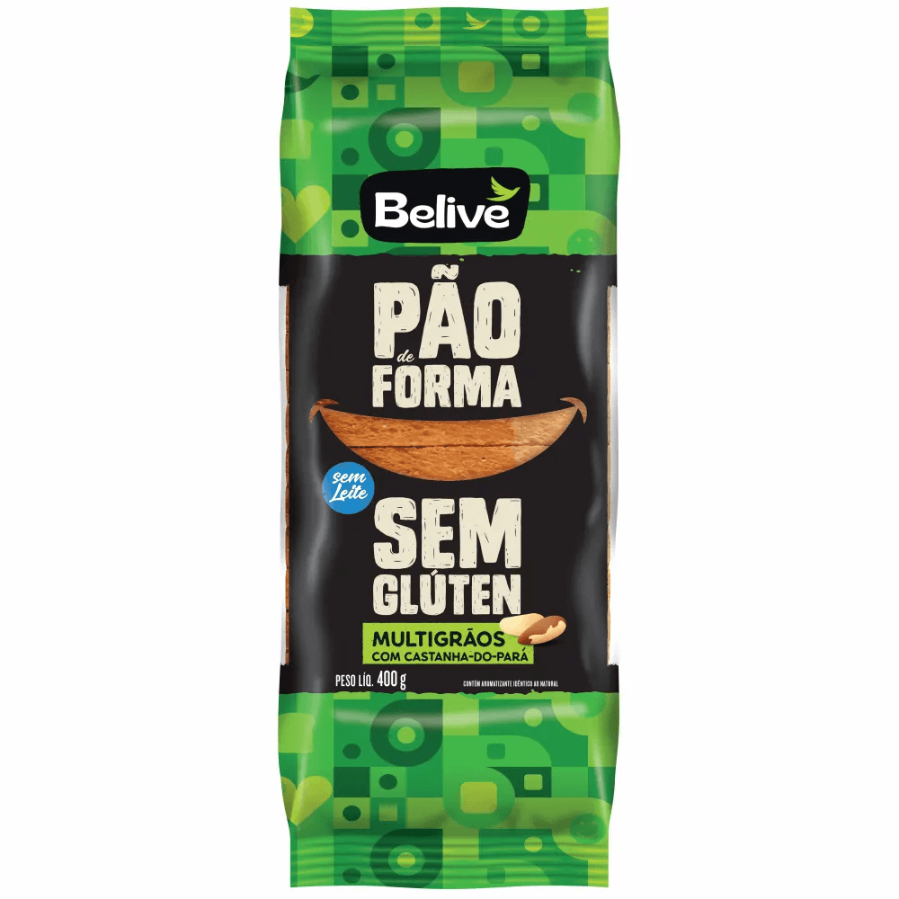 PÃO DE FORMA MULTIGRÃOS 400G - BELIVE