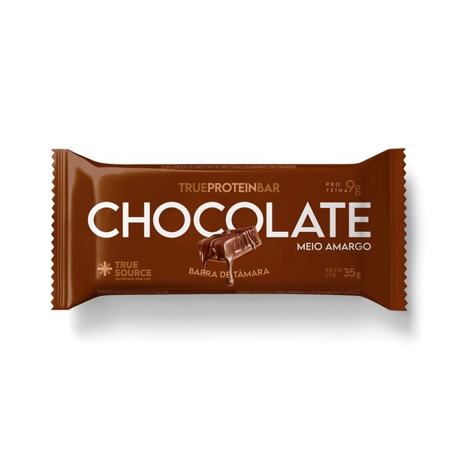 TRUE PROTEIN BAR CHOCOLATE MEIO AMARGO - TRUE SOURCE