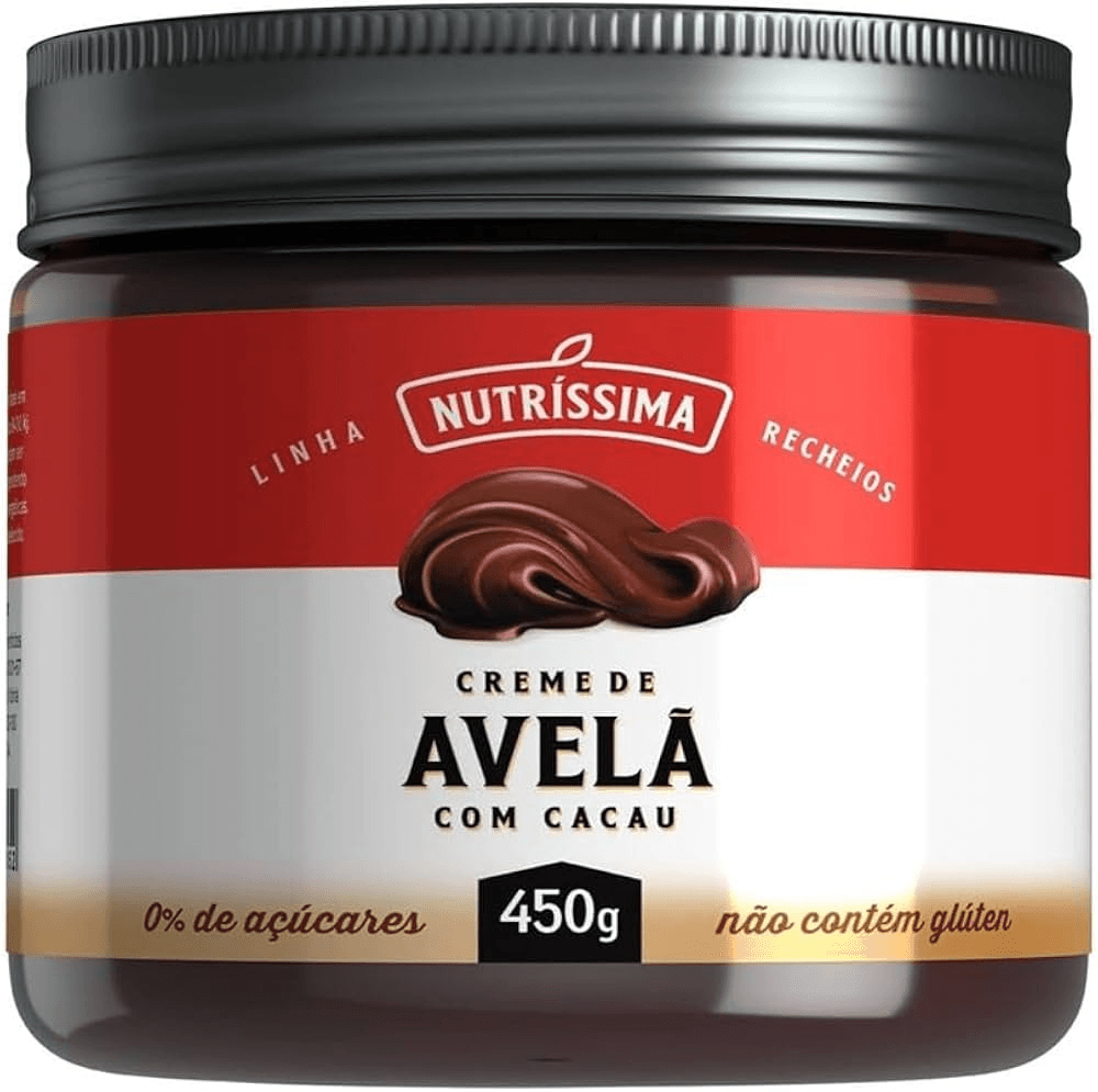 CREME DE AVELÃ COM CACAU 450G - NUTRISSIMA