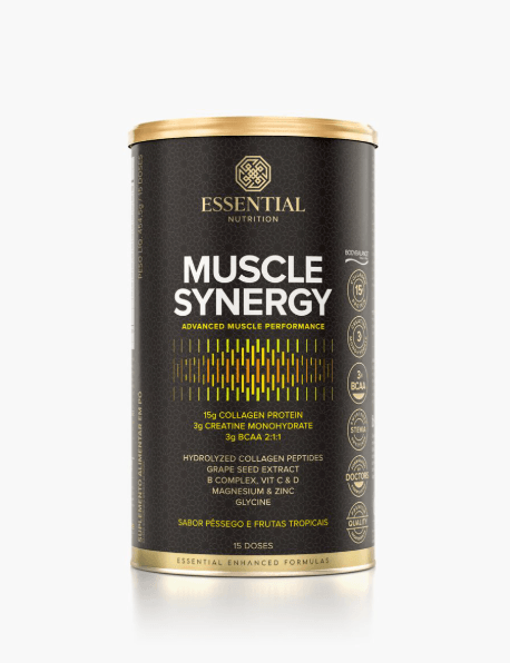 MUSCLE SYNERGY PÊSSEGO E FRUTAS TROP 454G - ESSENTIAL NUTRITION