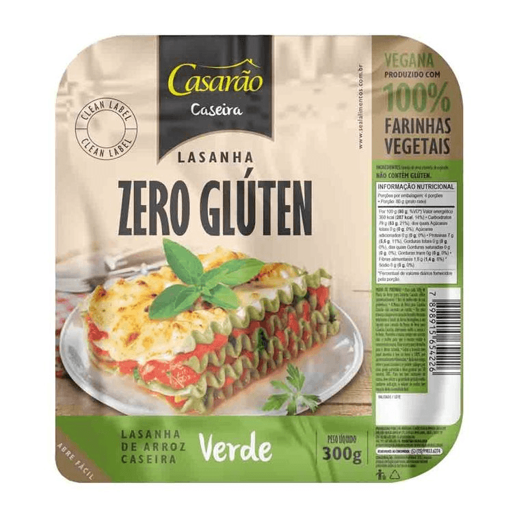 LASANHA VERDE 300G - CASARÃO