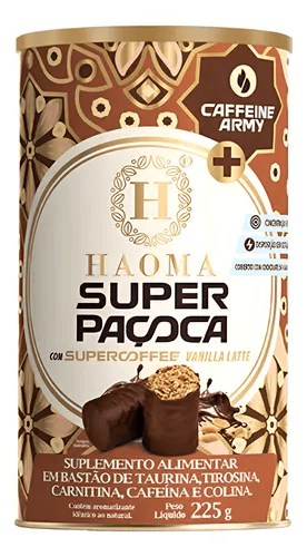 SUPER PAÇOCA COM SUPERCOFFEE VANILLA LATTE 225G - HAOMA COM SUPERCOFFEE