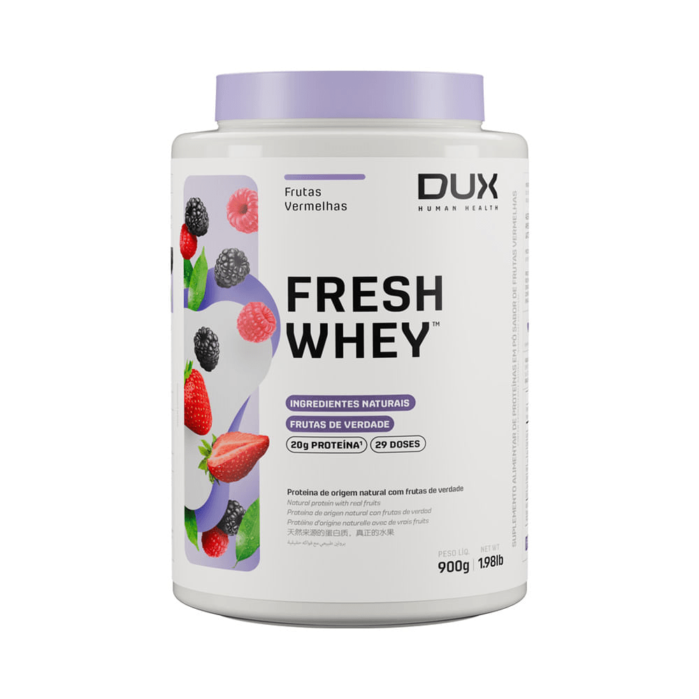 FRESH WHEY FRUTAS VERMELHAS 900G - DUX