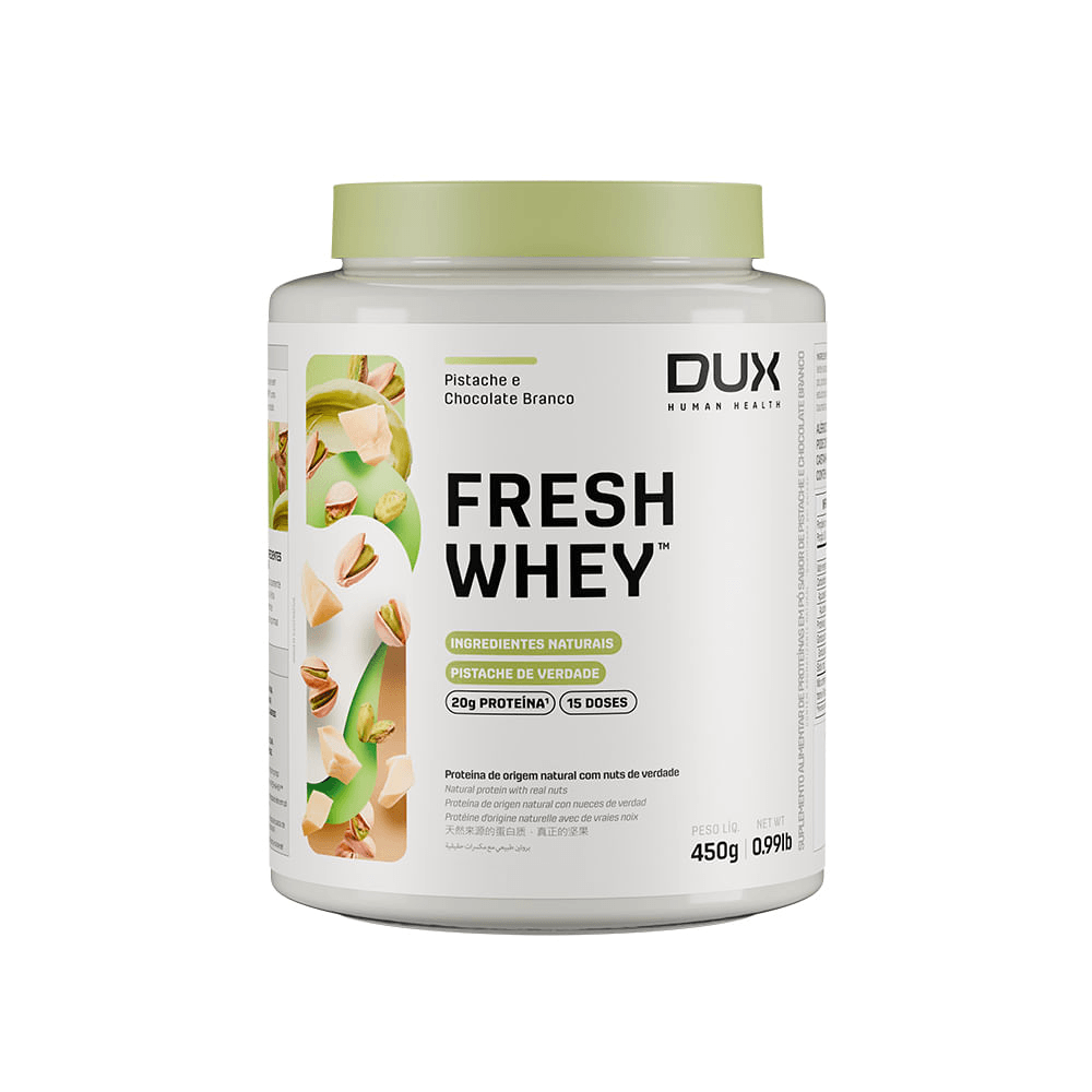 FRESH WHEY PISTACHE E CHOCOLATE BRANCO 450G - DUX