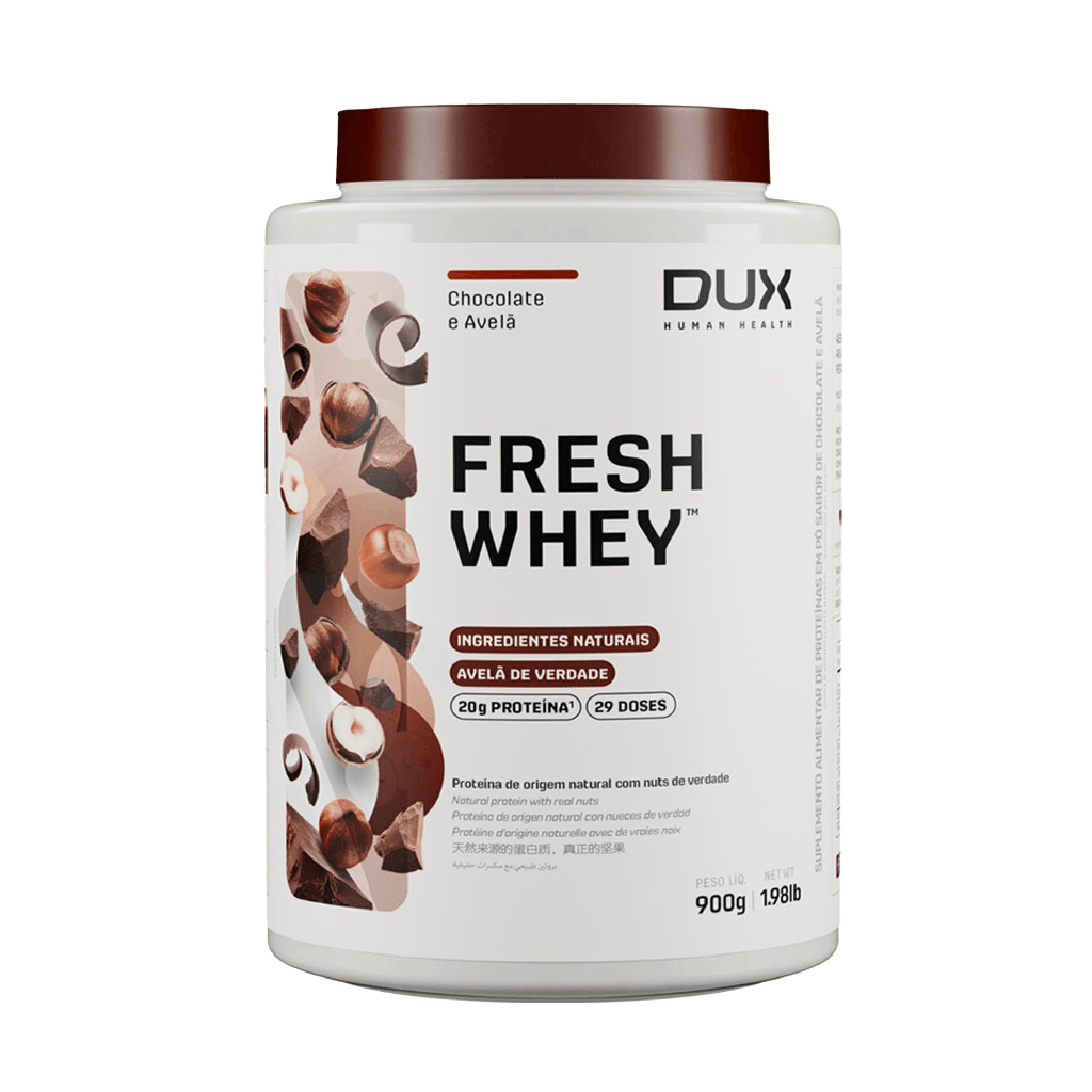 FRESH WHEY CHOCOLATE E AVELÃ 900G - DUX