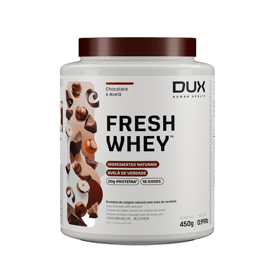 FRESH WHEY CHOCOLATE E AVELÃ 450G - DUX