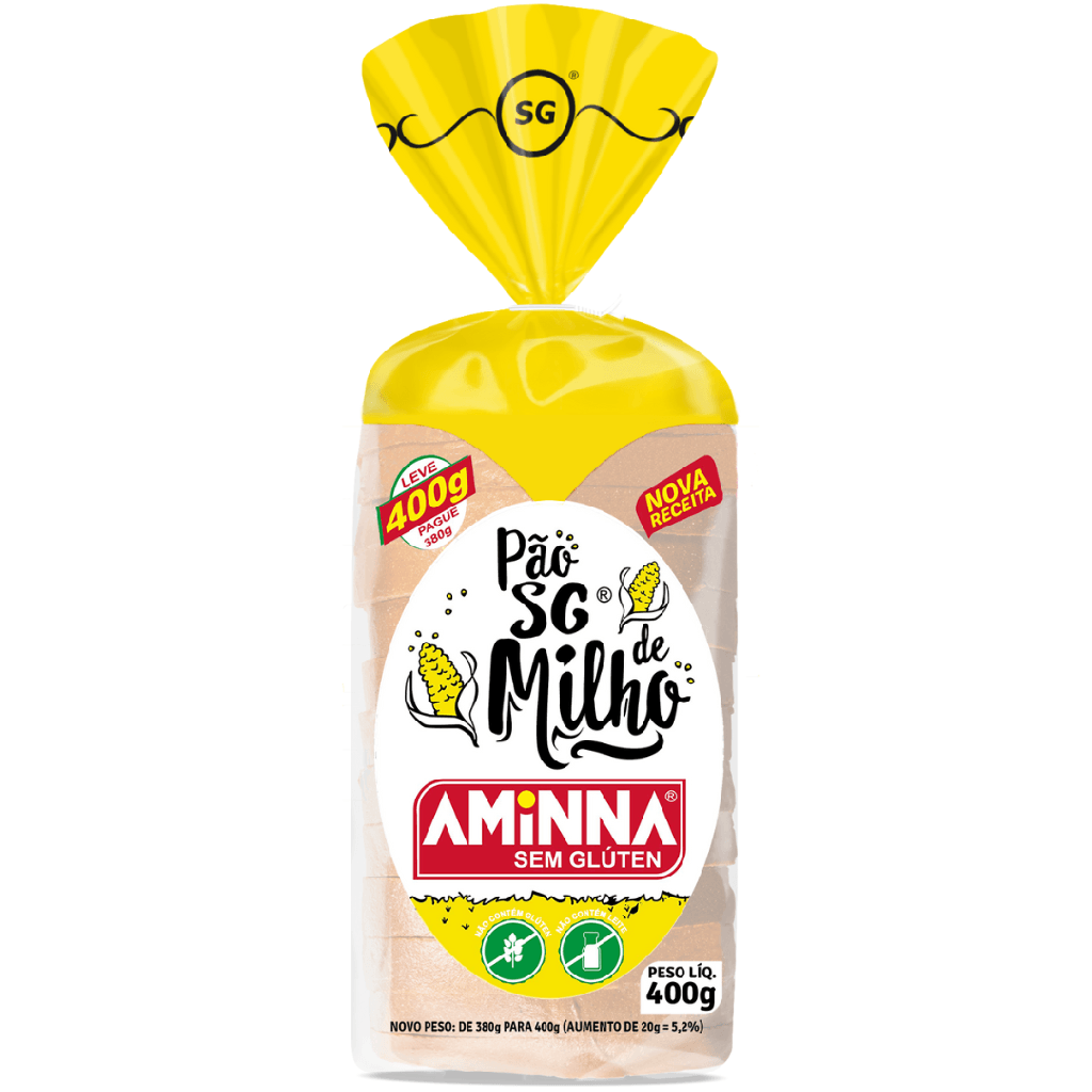 PAO DE MILHO 400GR - AMINNA