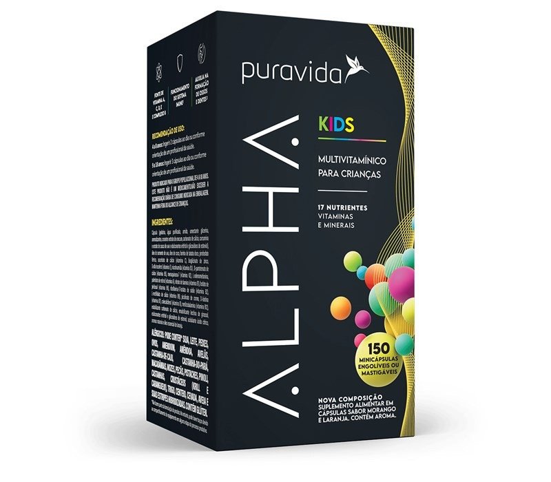 ALPHA KIDS 150CAP MASTIGAVEIS - PURA VIDA