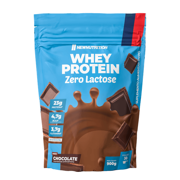 WHEY PROTEIN ZERO LACTOSE ALL NATURAL CHOCOLATE 900G - NEWNUTRITION