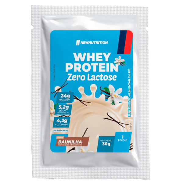 WHEY PROTEIN ZERO LACTOSE BAUNILHA SACHÊ- NEWNUTRITION