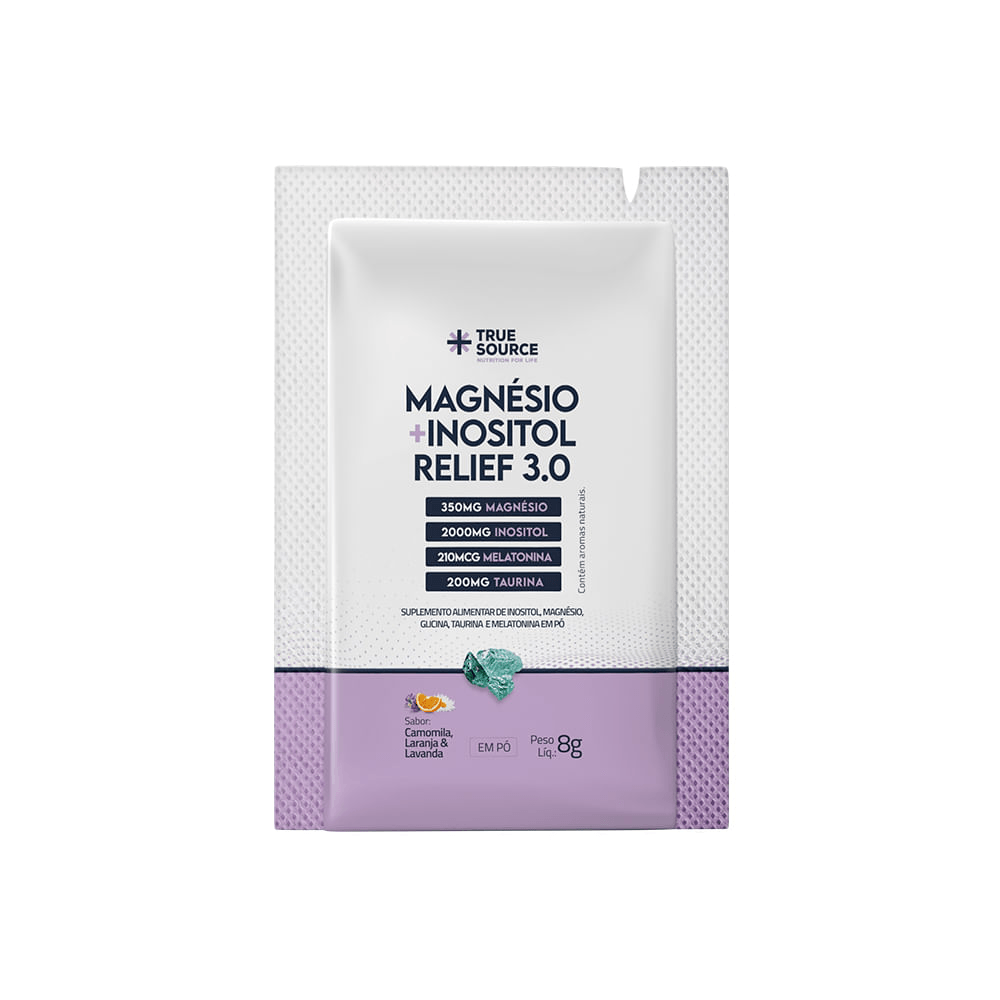 MAGNÉSIO INOSITOL RELIEF 3.0 CAMOMILA E LAVANDA SACHÊ 8G - TRUE SOURCE