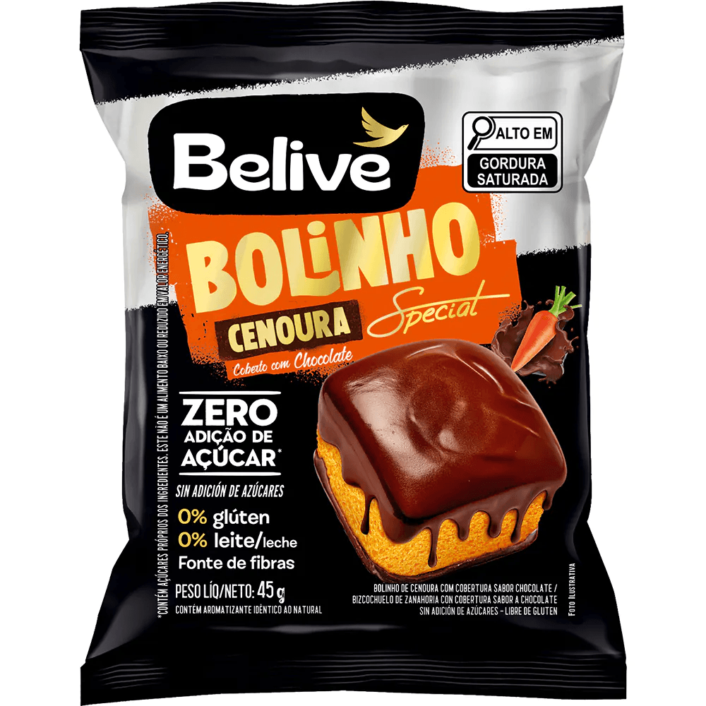 BOLINHO CENOURA COM CALDA ZERO - BELIVE