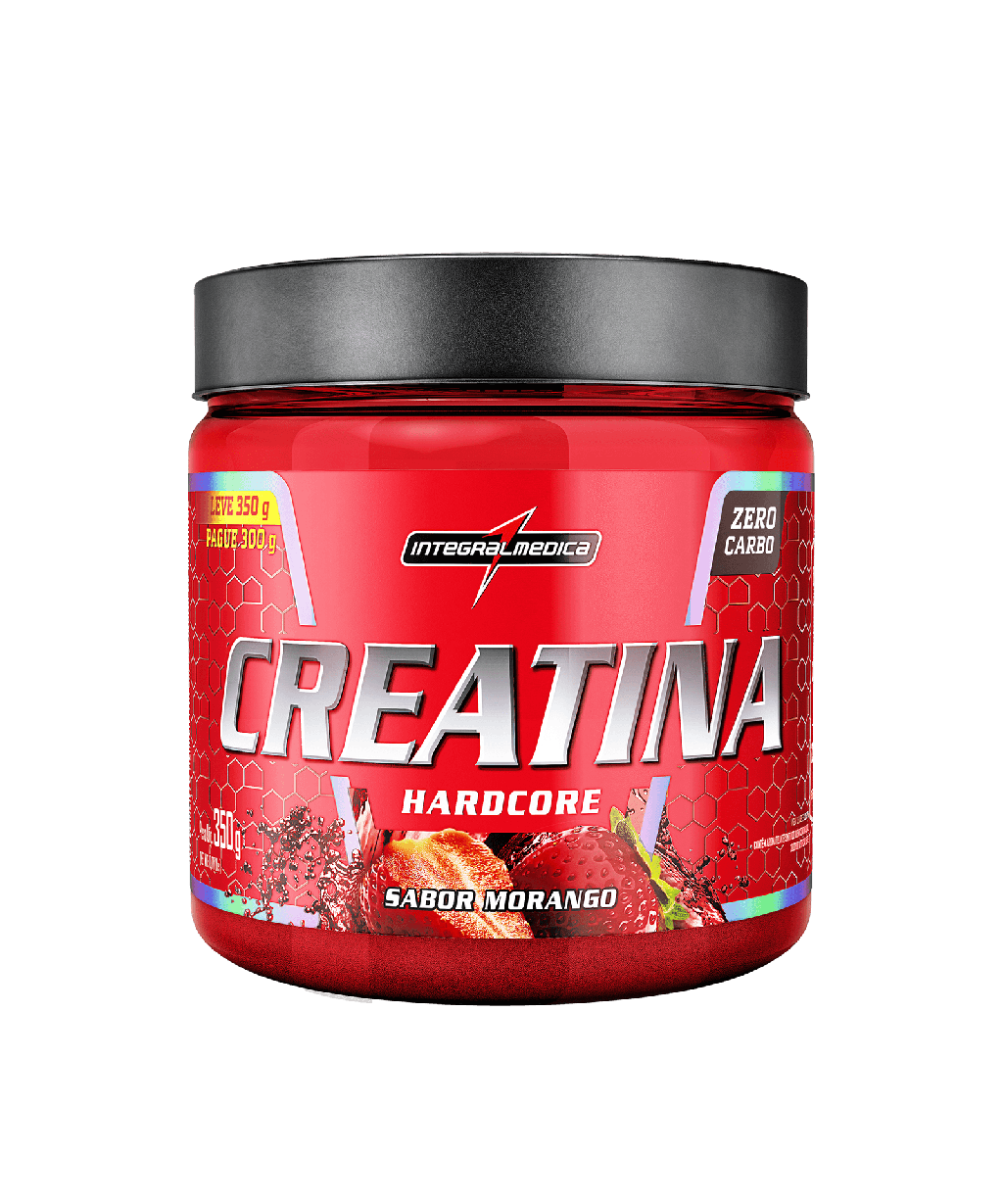 CREATINA SABOR MORANGO 350G - INTEGRALMEDICA