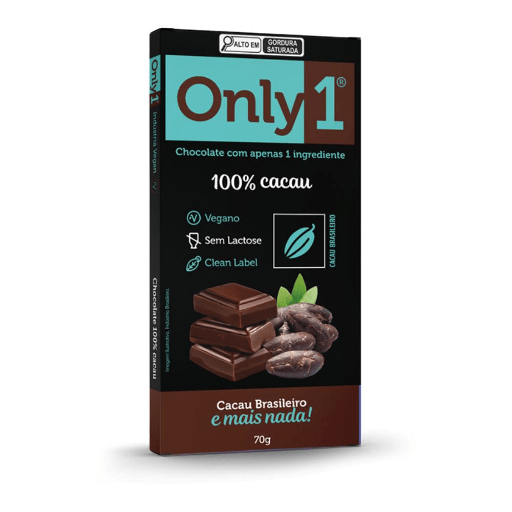 CHOCOLATE 100%¨CACAU 70G - ONLY1