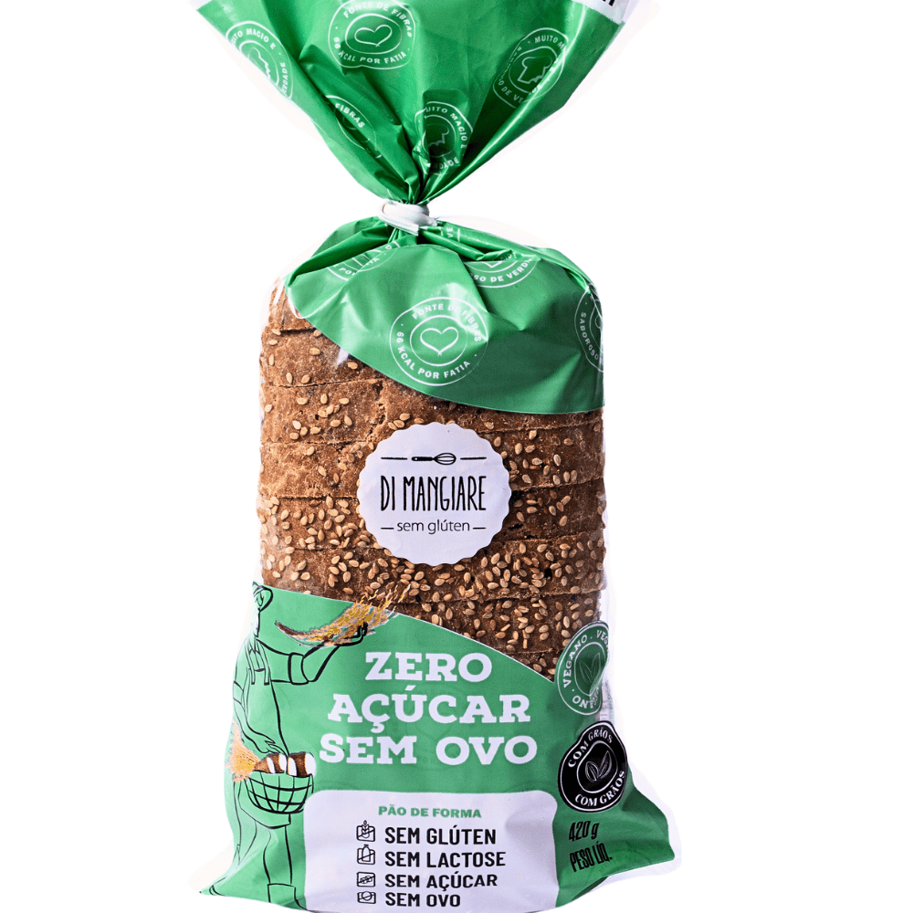 PÃO COM GRÃOS ZERO VEGANO 420G - DI MAGIARE