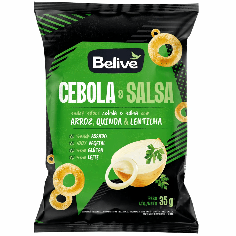 SNACK DE CEBOLA E SALSA 35G - BELIVE