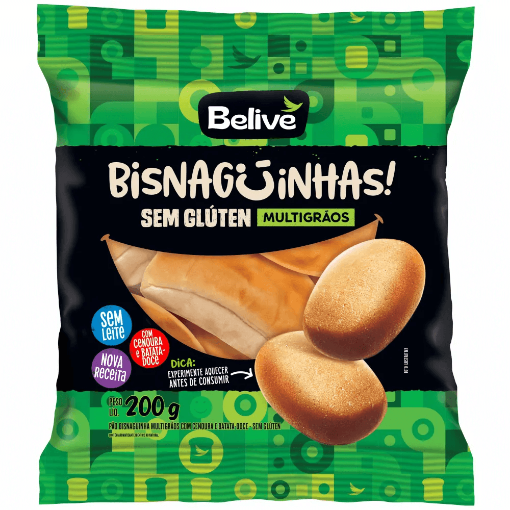 BISNAGUINHA MULTIGRÃOS 200GR - BELIVE