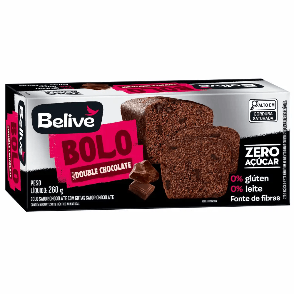 BOLO DE CHOCOLATE ZERO 260G - BELIVE