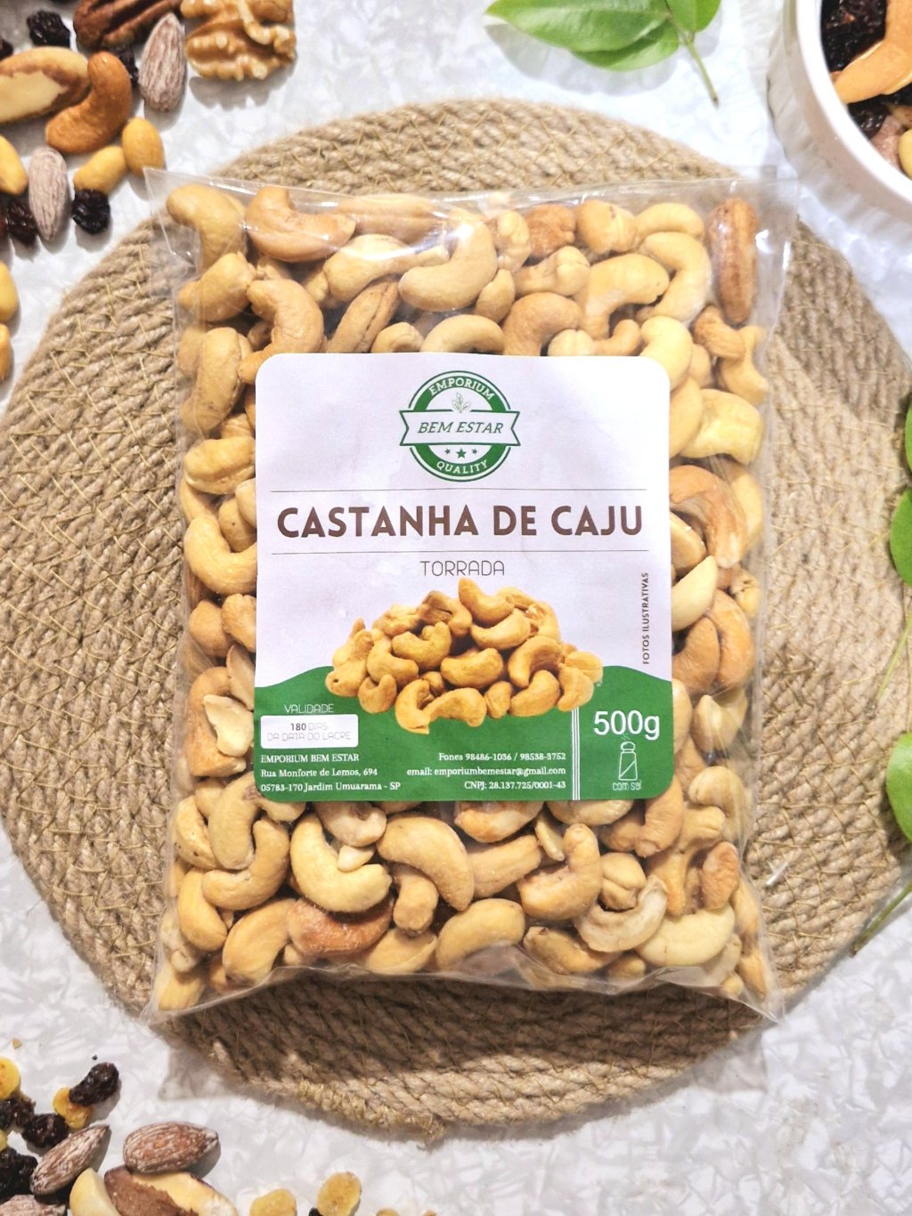 CASTANHA DE CAJU TORRADA COM SAL