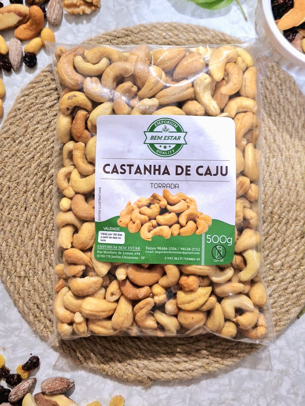 CASTANHA DE CAJU TORRADA SEM SAL