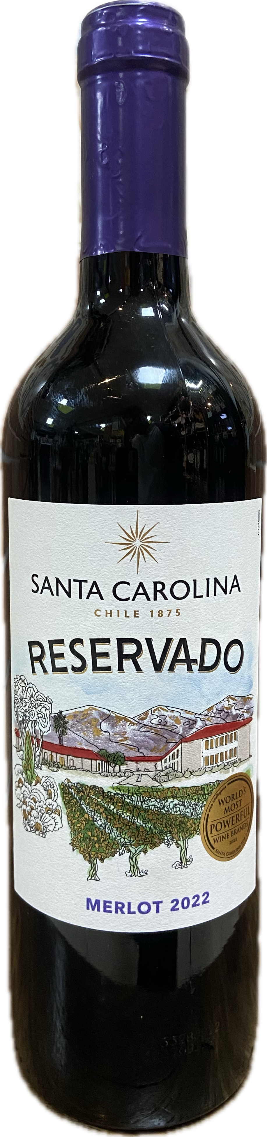 Vinho tinto chileno santa Carolina reservado Merlot 