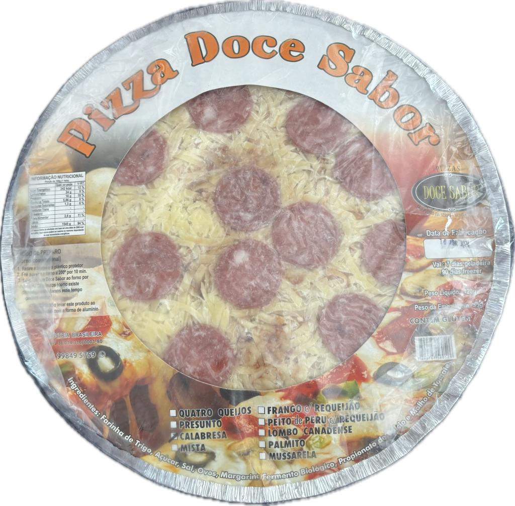 Pizza de Lumiar sabor calabresa 