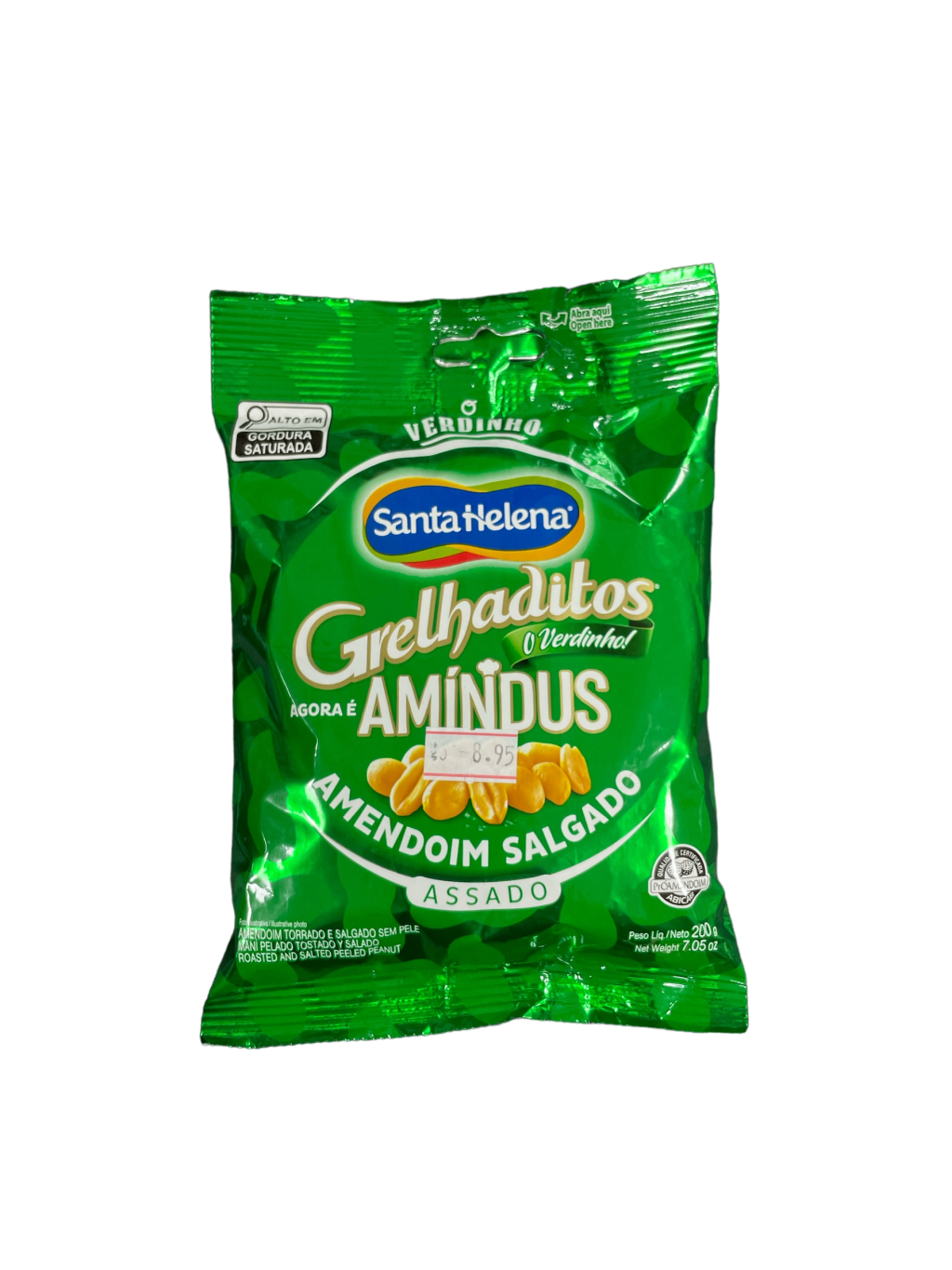 Amendoim sem pele salgado 