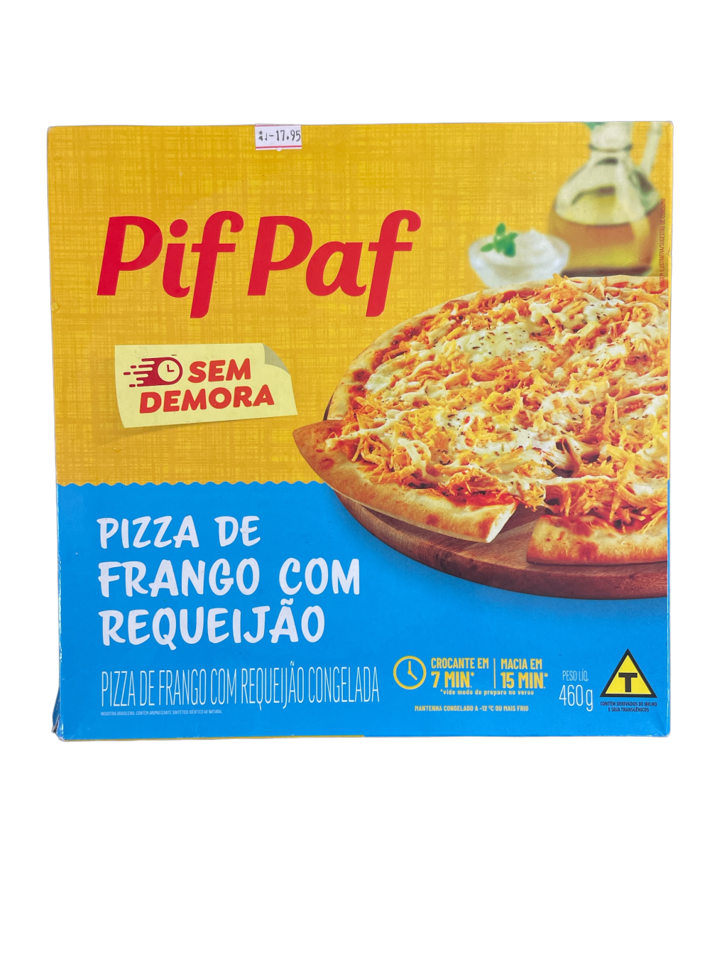 Pizza Pif Paf sabor frango com requeijão 
