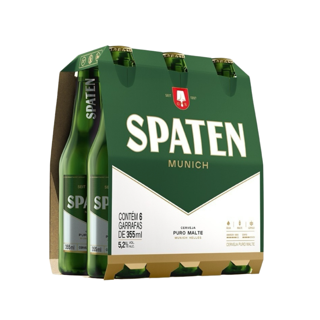 Pack long neck Spaten com 6 unidades 